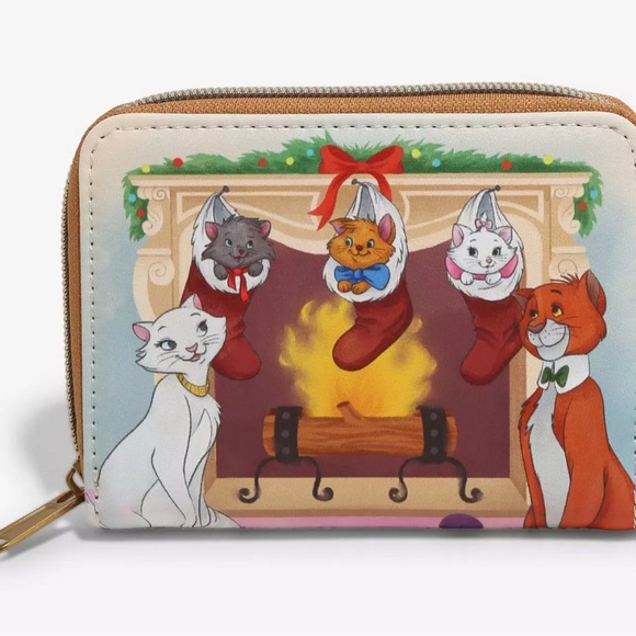 Loungefly Handbags - NWT Loungefly Disney Aristocats Fireplace Mini Zipper Wallet